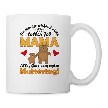 Erster Muttertag Geschenk Mama Bär - Tasse - Weiß - Rechts