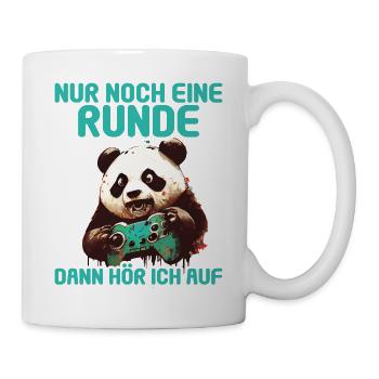 Nur noch eine Runde dann hör ich auf Kinder Gaming - Tasse - Weiß - Rechts