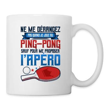 Joueurs de ping-pong - Mug blanc - blanc - Droite