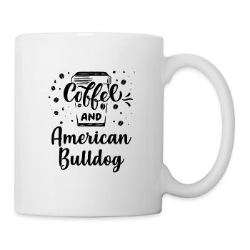 Amerikanische Bulldogge - Tasse - Weiß - Rechts