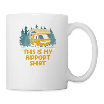 Ceci est mon avion de voyage en avion chemise d’aéroport - Mug blanc - blanc - Droite