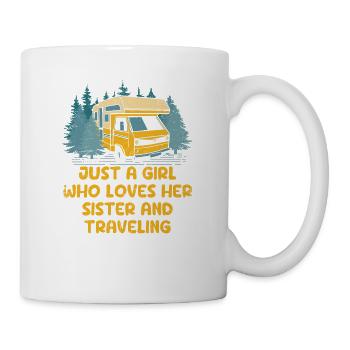 Just a Girl Who Loves Her Sister and Traveling - Mug - white - Right