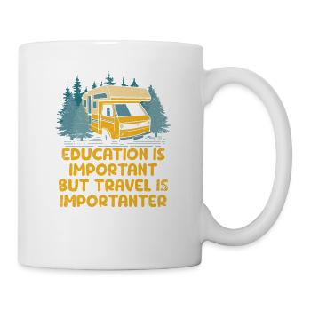Education Is Important but Travel Is Funny - Mug - white - Right