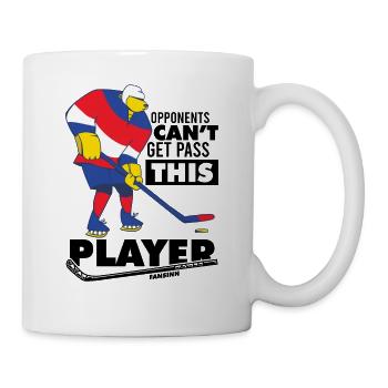 Eisbär spielt Eishockey - Tasse - Weiß - Rechts