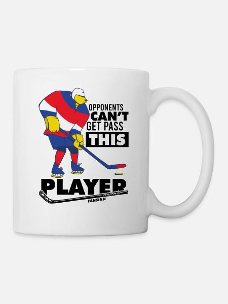 Eisbär spielt Eishockey - Tasse - Weiß