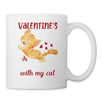 La Saint-Valentin est purrfect avec mon - Mug blanc - blanc - Droite