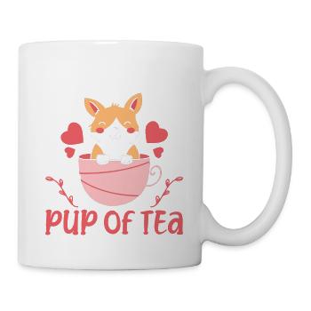 I just need a pup of tea dog pet - Mug - white - Right