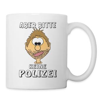 GESICHT ABER BITTE KEINE POLIZEI - Tasse - Weiß - Rechts