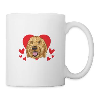 My Goldendoodle Is My Valentine Valentine's Day - Mug - white - Right