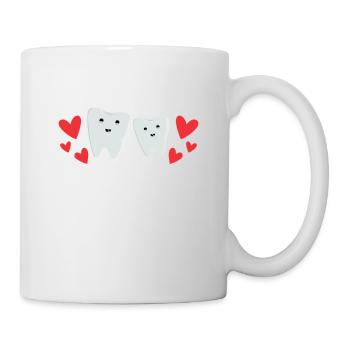 La dent est J’aime mes patients Saint-Valentin - Mug blanc - blanc - Droite