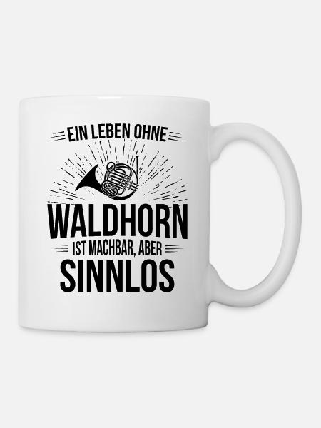 Waldhorn Waldhornspieler Waldhornist - Tasse - Weiß