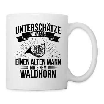 Waldhorn Waldhornspieler Waldhornist - Tasse - Weiß - Rechts