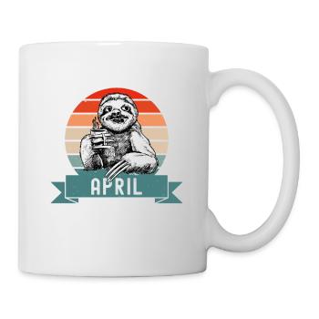 Legends Were Born In April 1980 Faultier Sloth - Mug - white - Right