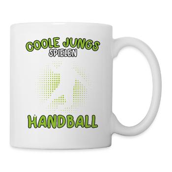 Coole Jungs spielen Handball Handballer - Tasse - Weiß - Rechts