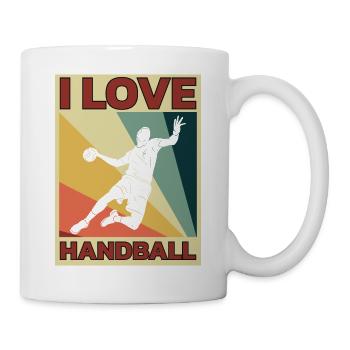 Équipe de handball, club, entraîneur, entraîneur, joueur - Mug blanc - blanc - Droite