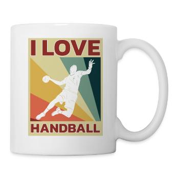 Équipe de handball, club, entraîneur, entraîneur, joueur - Mug blanc - blanc - Droite