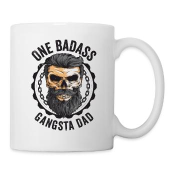 Badass Papa Gangsta Crâne Enfants Grand-père Enfants - Mug blanc - blanc - Droite