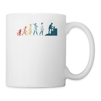 Evolution du finisseur de béton Drôle de travailleur du béton - Mug blanc - blanc - Droite