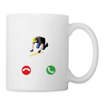 Concrete Finisher Is Calling Construction Worker - Mug - white - Right