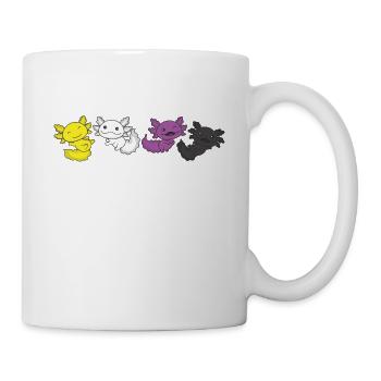 Non-Binary Flag Pride LGBTQ Axolotl - Mug - white - Right