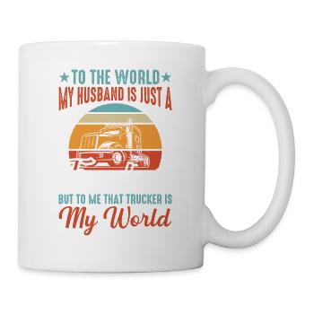 Husband Father Trucker Legend - Mug - white - Right