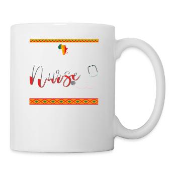 Womens Melanin African American Black Travel Nurse - Mug - white - Right