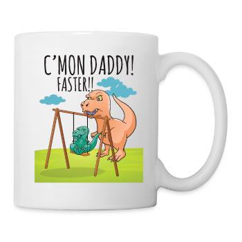 Lustiger T-Rex Tyrannosaurus Rex Dinosaurier - Tasse - Weiß - Rechts