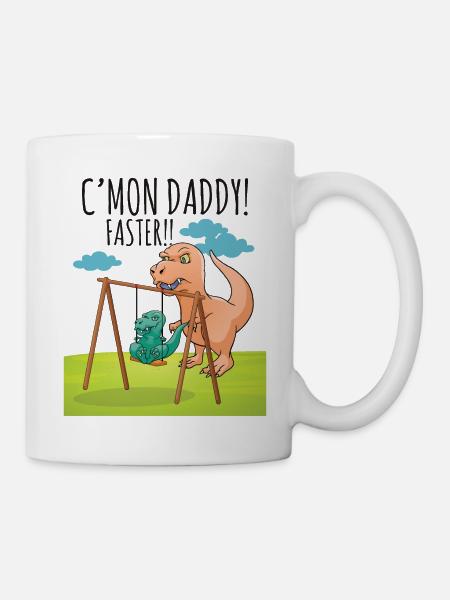 Lustiger T-Rex Tyrannosaurus Rex Dinosaurier - Tasse - Weiß