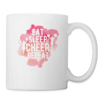 Les enfants mangent le sommeil Encouragez les jeunes filles répétitives - Mug blanc - blanc - Droite