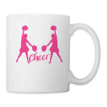 Funny Cute EAT SLEEP CHEER REPEAT T-Shirt - Mug - white - Right