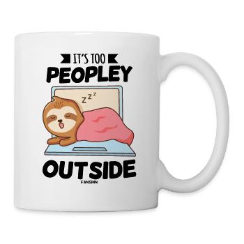 It's Too Peopley Outside Sloth - Mug - white - Right