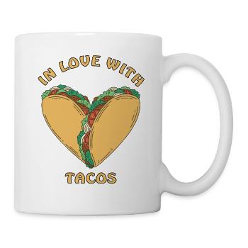 verliebt in Tacos Herz mexikanisch Fast Food - Tasse - Weiß - Rechts