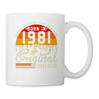 Unique in its kind born in 1981 Original vintage - Mug - white - Right