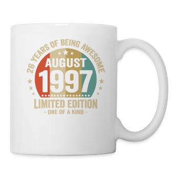 August 1997 26 Years Anniversary Vintage Gift - Mug - white - Right