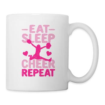 MANGEZ DORMIR CHEER REPEAT Cheerleading Team Cheerlead - Mug blanc - blanc - Droite