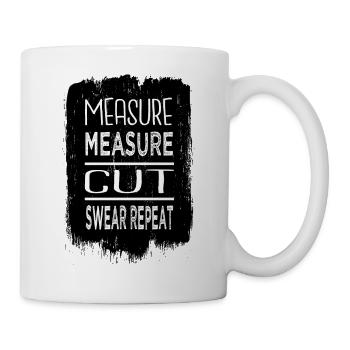 hearbeat chainsaw carpenter lumberjack logging - Tasse - Weiß - Rechts
