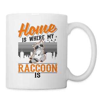 Home is where my raccoon is - Mug - white - Right