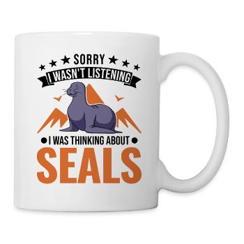 Cadeau de phoque Lion de mer Phoque Lion de mer - Mug blanc - blanc - Droite