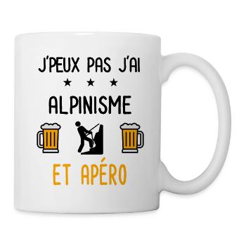 J'peux pas j'ai alpinisme montagne apéro - Mug blanc - blanc - Droite