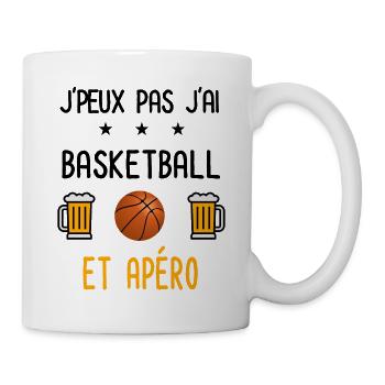 J'peux pas j'ai basketball apéro - Mug blanc - blanc - Droite