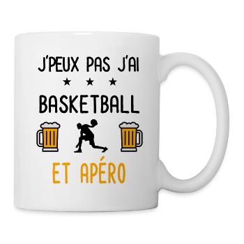 J'peux pas j'ai basketball sport apéro - Mug blanc - blanc - Droite