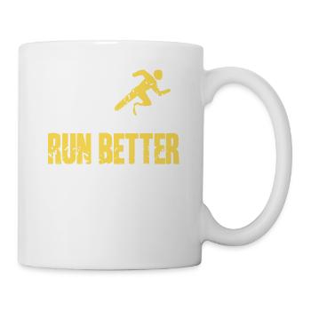 I Run Better Than The Government Funny Prosthesis - Mug - white - Right
