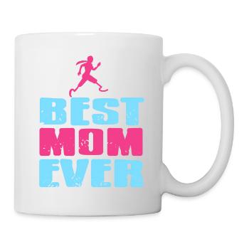 Best MOM Ever Cool Retro Prosthesis Mother T-Shirt - Mug - white - Right