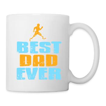 Best DAD Ever Cool Retro Prosthesis Father T-Shirt - Mug - white - Right