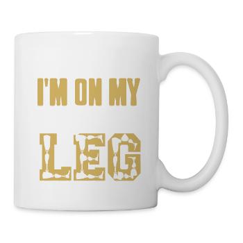 It's Official On My Last Leg Funny Prosthesis - Mug - white - Right