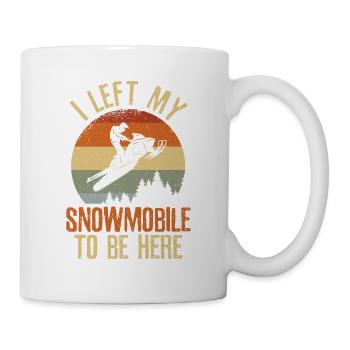 J’ai quitté ma motoneige - Mug blanc - blanc - Droite