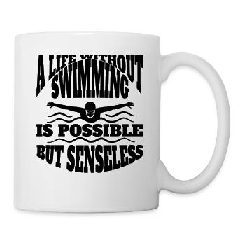 Schwimmerin Schwimmverein Schwimmen Frau Schwimmer - Tasse - Weiß - Rechts