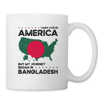 Born Bangladeshi Bangladesh American USA - Mug - white - Right