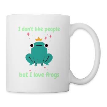 Je n’aime pas les gens mais j’aime les grenouilles mignonnes grenouille - Mug blanc - blanc - Droite