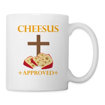 Gouda Design für Käserei und Gouda-Käse - Tasse - Weiß - Rechts